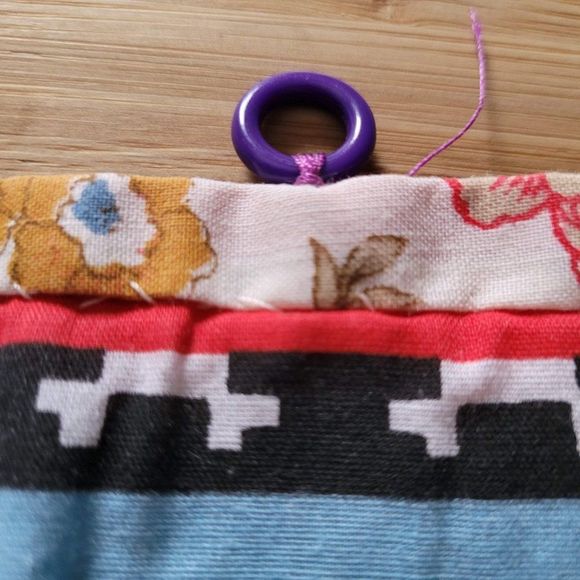 Vintage Native Fabric with hooks for display. - Picture 2 of 9